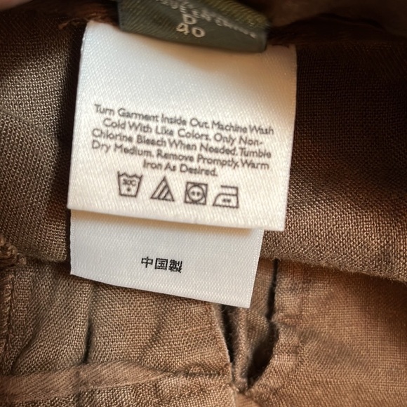 Eddie Bauer Vashon Fit Brown Linen Pant - Picture 14 of 16